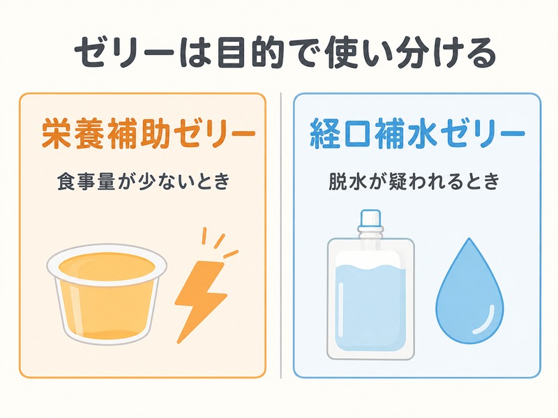 脱水時は経口補水ゼリーを選ぶ