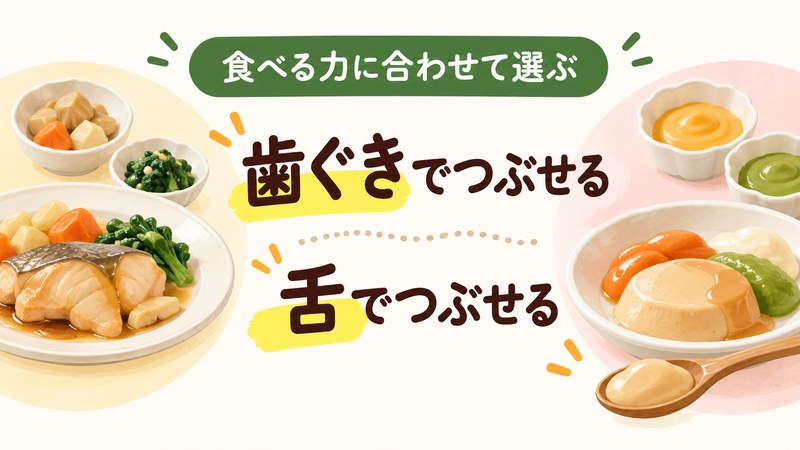健康うちごはんのMFSやわらか食とMFSムース食のやわらかさの違い